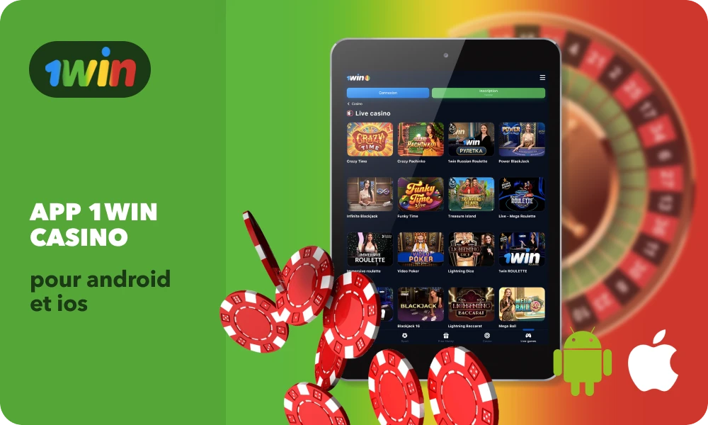 Pour jouer aux jeux en ligne, les joueurs du Mali peuvent utiliser l'application gratuite 1win casino pour Android ou iOS