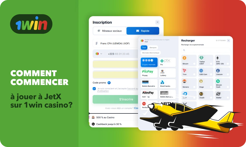 Pour commencer à jouer à Jet X 1win sur le site officiel, les joueurs du Mali doivent s'inscrire et se connecter à un compte