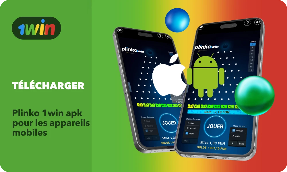 L'application mobile 1win pour Android ou iOS peut être téléchargée gratuitement à partir du site Web mobile officiel et vous pouvez jouer à Plinko à tout moment